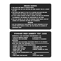 Miranda Warning Card - Miranda Rights Card Metal - Engraved Standard Field Sobriety Test Clues Card for Law Enforcement Officers