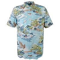 Polo Ralph Lauren Men's Big & Tall Hawaiian Print Short Sleeve Shirt 2XLT Multi-Color