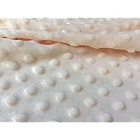 Supersoft Dimple Dot Cuddle Soft Fleece Fabric - 150Cm Wide - Cream Peach