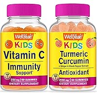 Vitamin C Kids + Turmeric Curcumin Kids, Gummies Bundle - Great Tasting, Vitamin Supplement, Gluten Free, GMO Free, Chewable Gummy