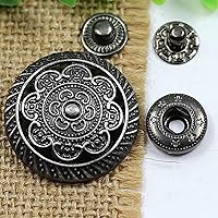 20sets Metal Press Studs Snap Fasteners Buttons for Sewing Tools Metal Snap Button Leather Craft Clothes Bags Decor