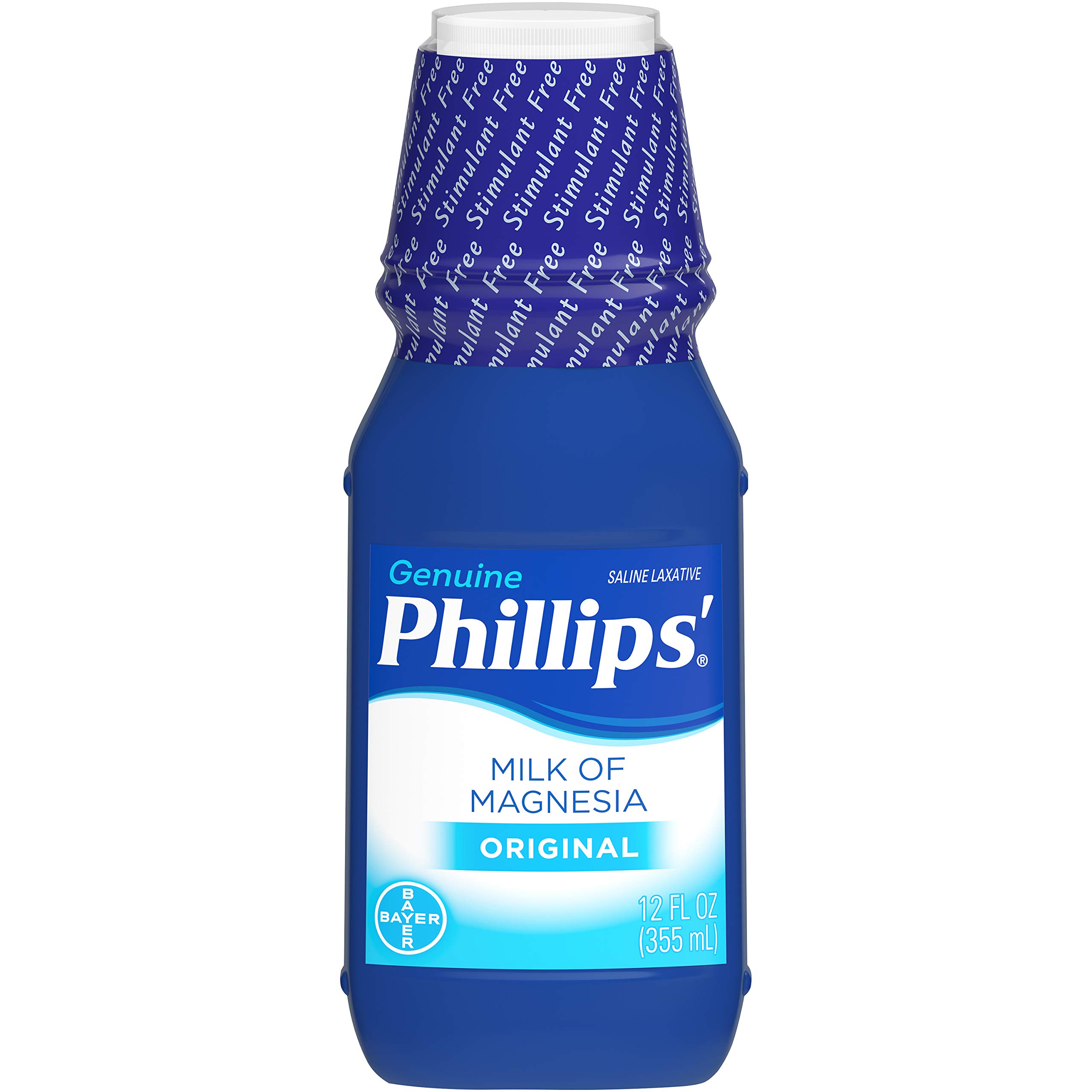 Phillips' Milk of Magnesia Liquid Laxative, 12 oz, Cramp Free & Gentle Overnight Relief Of Occasional Constipation, #1 Milk of Magnesia Brand