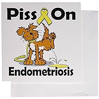 3dRose Greeting Cards - Piss On Endometriosis Awareness Ribbon Cause Design - 6 Pack - Cause Awareness Ribbon Designs