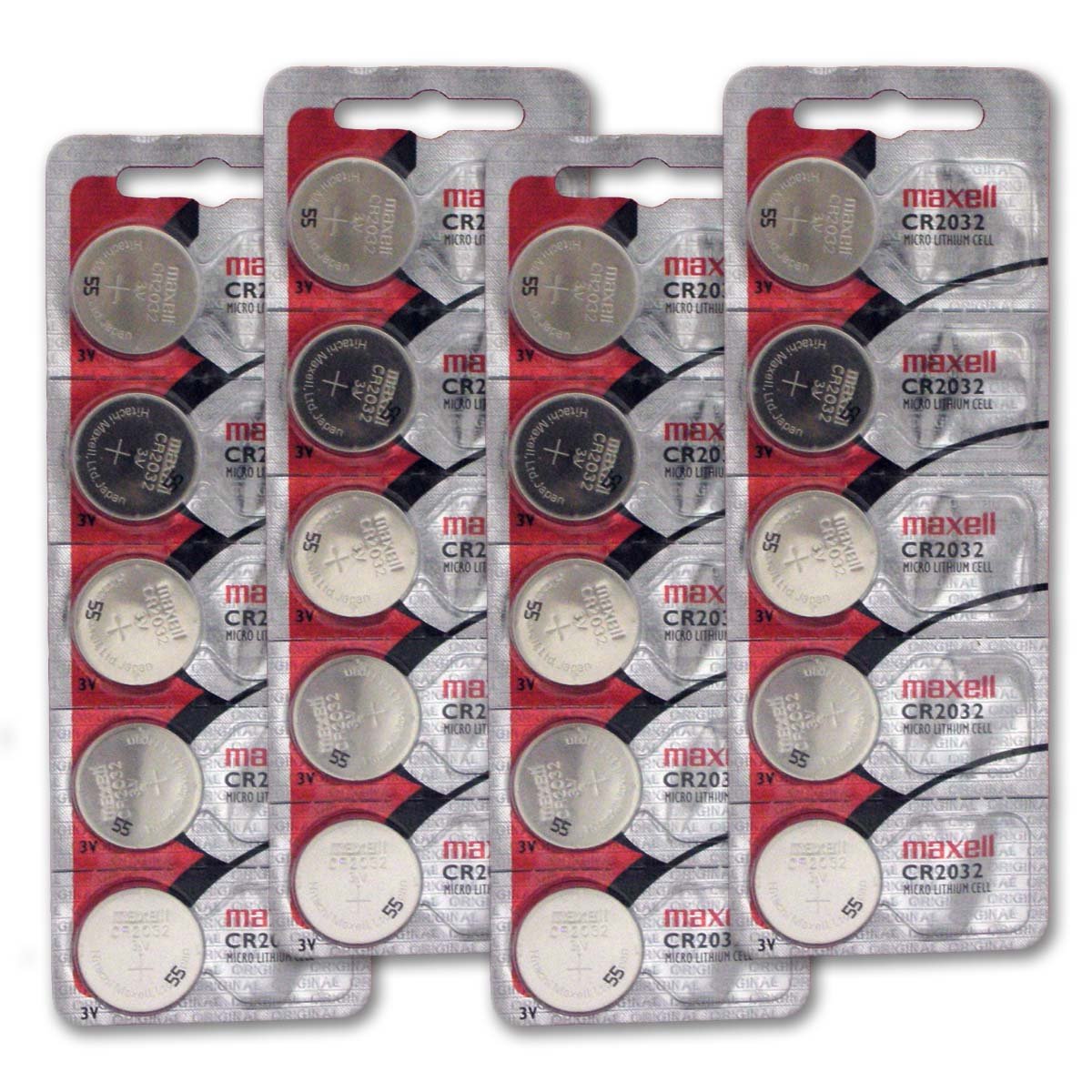 CR2032 3V Micro Lithium coin Cell Battery Maxell Original Hologram pack CR-2032 - 20 Pack