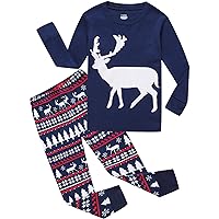 Cotton Pjs Boys Christmas Pajamas Toddler Boys Holiday Long Sleeve Pjs Sets18months-18years