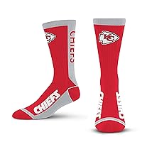 For Bare Feet MVP Crew Sock NFL Large