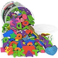 Arteza EVA Foam Shapes, 1000 Pieces, Assorted Colors, Peel and Stick Self-Adhesive Foam Pieces, Craft Supplies and Materials for the Classroom, Learning Centers, and After-School Projects