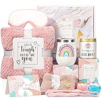 Get Well Soon Gifts for Women, Care Package Get Well Gift Basket for Sick Friends, Sympathy Gifts Thinking of you After Surgery Feel Better Self Care Gifts, Birthday Gifts for Women w/Tumbler Blanket