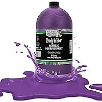 Grape Jelly Acrylic Ready to Pour Pouring Paint - Premium 64-Ounce Pre-Mixed Water-Based - for Canvas, Wood, Paper, Crafts, Tile, Rocks and More