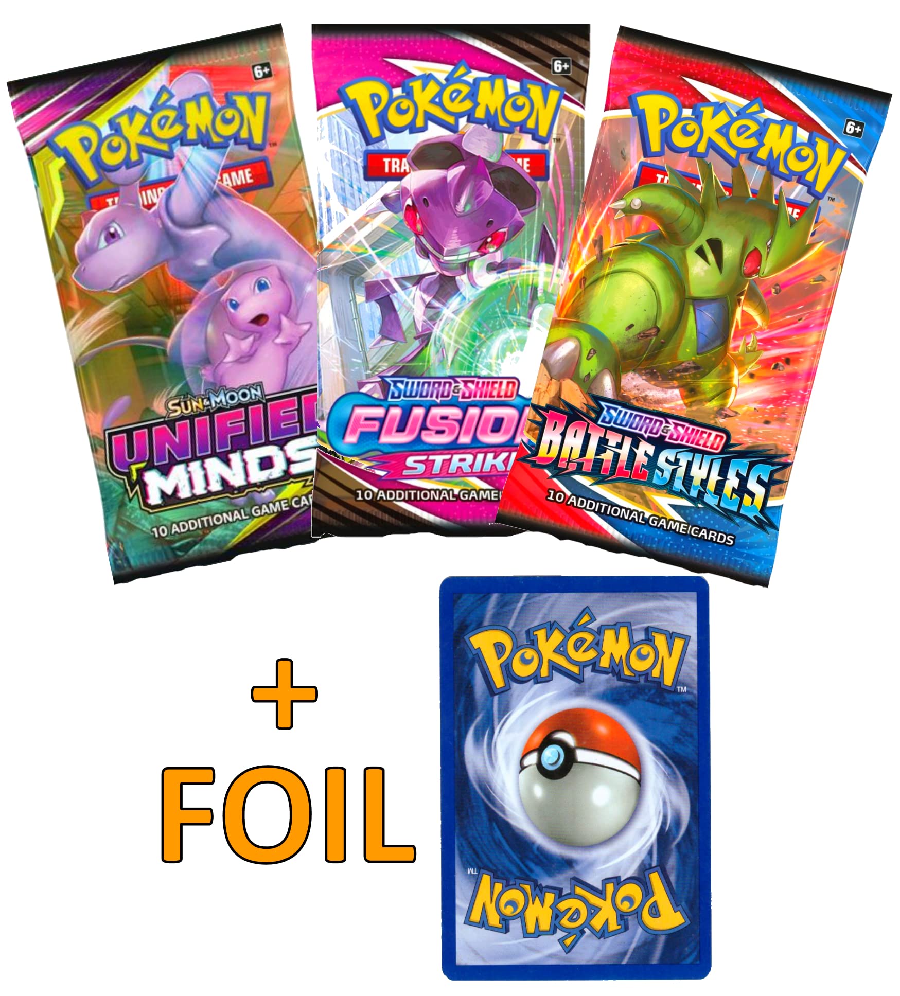 Pokemon TCG: 3 Booster Packs & 1 Random Foil | Includes 3 Blister Packs of Random Cards & 1 Individually Packed Holofoil Promo Card, 097712556710