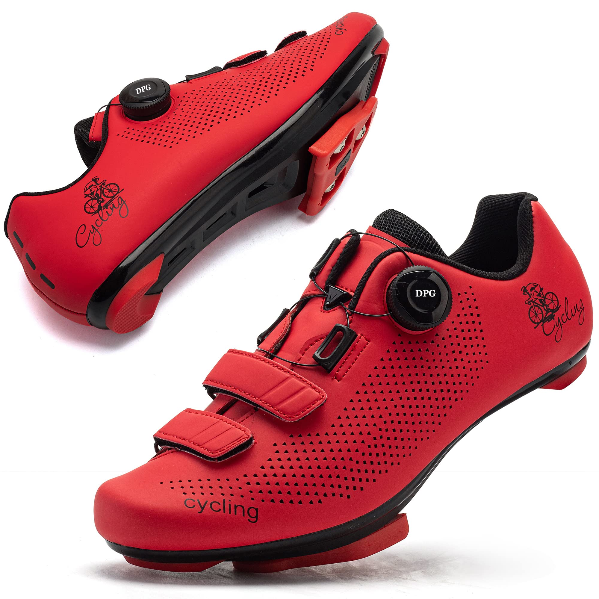 Mua DBPUBG Cycling Shoes Mens Womens Road Bike Riding Shoes Compatible with  Peloton(Red, Men/ Women) trên Amazon Mỹ chính hãng 2023 | Giaonhan247