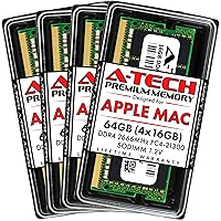 A-Tech 64GB Kit (4x16GB) RAM for Apple iMac 2019 & 2020 27 inch Retina 5K | DDR4 2666 MHz SODIMM PC4-21300 / PC4-21333 260-Pin SO-DIMM Memory Upgrade