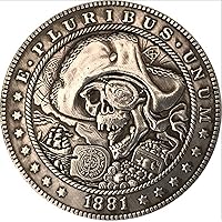 American Morgan Hobo Coin Pirate Treasure Skull Coin Gift Pirate Skull Treasure Coin Souvenir Lucky Coin American Morgan Hobo Coin Pirate Treasure Skull Coin Gift Pirate Skull Treasure Coin Souvenir Lucky Coin