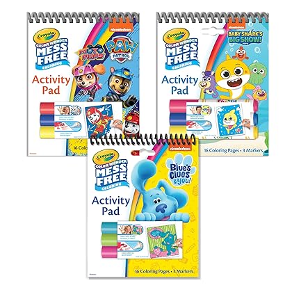 Crayola Nickelodeon Color Wonder Bundle (3 Pack), Mess Free Activity Pads & Markers, Gifts For Toddlers, Kids Arts & Crafts Set, 3+