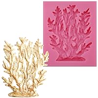 Sea Life Coral Fondant Silicone Mold for Sugarcraft, Cupcake Topper, Jewelry Making, Polymer Clay Crafting Projects