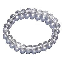 Bracelet Clear Quartz Size 8mm Natural Healing Reiki Crystal Chakra Balancing Vastu Stone
