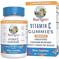 Vegan Vitamin C Gummies | 2 Month Supply | Immune Support Supplement | Adults & Kids Vitamin C | Chewable Vitamin C Gummy Vitamins | Non GMO | Pectin Based | 60 Count