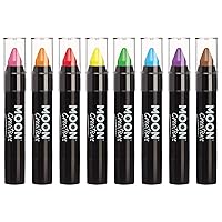 Face Paint Stick / Body Crayon Set of 8 makeup for the Face & Body by Moon Creations - 0.12oz