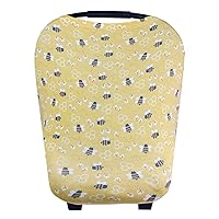 Copper Pearl Multi-Use Cover: Car Seat Covers, Nursing Cover, and Stroller Cover for Sun - Stretchy Fabric, All-Season Use, Stylish Designs, Easy Access for Moms - Honeycomb