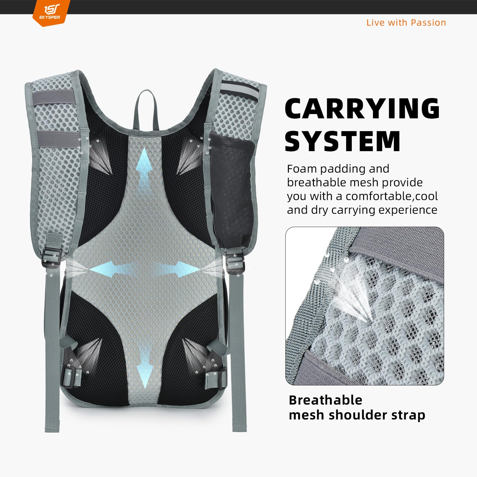 SKYSPER Small Hiking Backpack - 15L Travel Daypack Lightweight Bag Water  Resistant Hiking Backpacks for Women Men