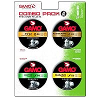 Gamo Combo Pack Assorted Air Rifle Pellets, .22 Caliber (TS-22, Hunter, Magnum, Master Point)