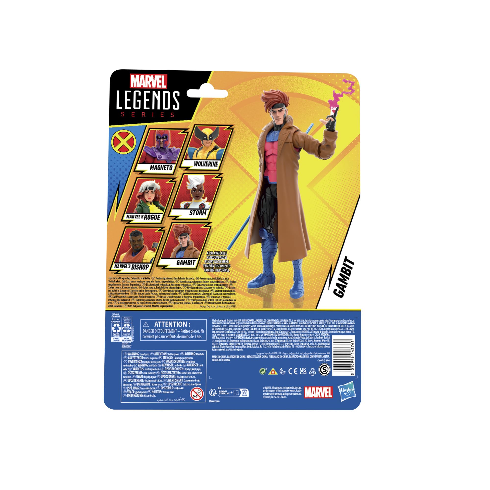 Marvel Legends Series Gambit, X-Men ‘97 Collectible 6-Inch Action Figures