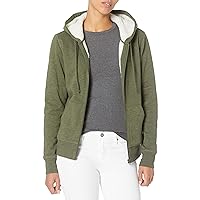 Amazon Essentials Women's Sherpa-Lined Fleece Full-Zip Hooded Jacket (Available in Plus Size)