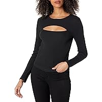 BCBGeneration Women's Fitted Long Sleeve Top with Cut Out
