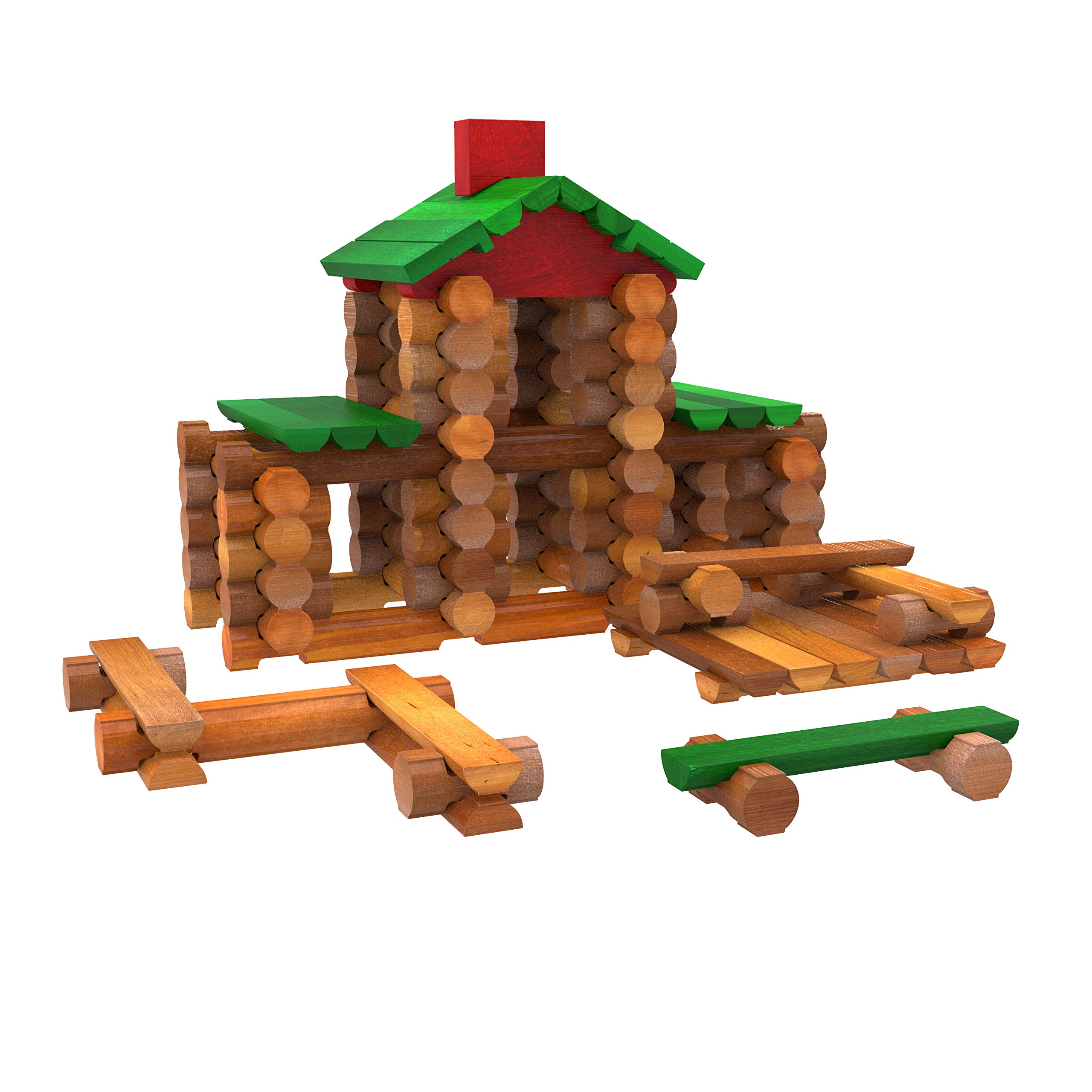 LINCOLN LOGS – Classic Meetinghouse - 117 Parts - Real Wood Logs - Ages 3+ - Collectible Tin - Best Retro Building Gift Set for Boys/Girls – Creative Construction Engineering – Preschool Education Toy