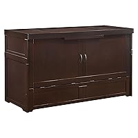 Night & Day Furniture Murphy Cube Cabinet Bed, Queen, Chocolate