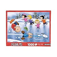 AQUARIUS Charlie Brown Christmas Skating Puzzle (1000 Piece Jigsaw Puzzle) - Glare Free - Precision Fit - Virtually No Puzzle Dust - Officially Licensed Peanuts Merchandise & Collectibles - 20x27 in