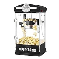 Popcorn Machine - Big Bambino Old-Fashioned Popper with 4-Ounce Kettle, Measuring Cups, Scoop, and Serving Cups by Great Northern Popcorn (Black)