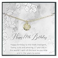 17th Birthday Gift for Girls Seventeen Bithday Necklace for 16 Year Old Girl, Jewelry Birthday Gift