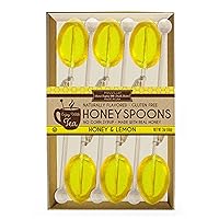Melville Candy Lemon Honey Tea Spoons Stirrers, Made With Real Honey Gift Box, Pack of 6