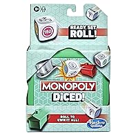 Monopoly Diced Game, Easy to Learn Game, Quick Game, Portable Travel Board Game, Fast Game for Kids Ages 8 and Up