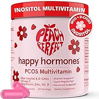 Happy Hormones, PCOS Multivitamin, Myo-Inositol & D-Chiro Inositol 40:1 Blend + Omega 3 + Vitamin D3 + Magnesium + Zinc - Hormone Balance 30 SVG