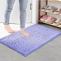 Chenille BathR-OOM Rug Mat, ExT-RA Soft and Absorbent Flossy Bath Rugs Non Slip, Machine Washble Dry, Plush Floor Carpet for Tub, Shower, and Bath R-OOM Online Shopping Outdoor/1037 (Color : Blue696