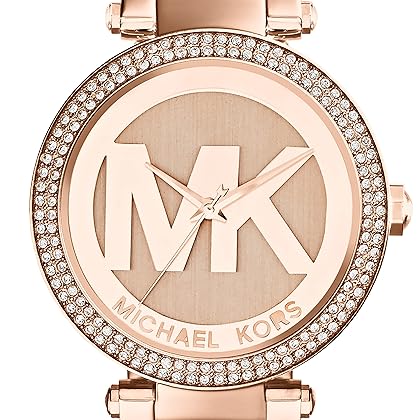 Michael Kors Parker Stainless Steel Watch With Glitz Accents