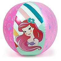 Disney Princess Ariel Giant Beach Ball, Kids Pool Toys, Beach Toys and Swimming Pool Accessories, Little Mermaid Toys for Kids Aged 5 & Up
