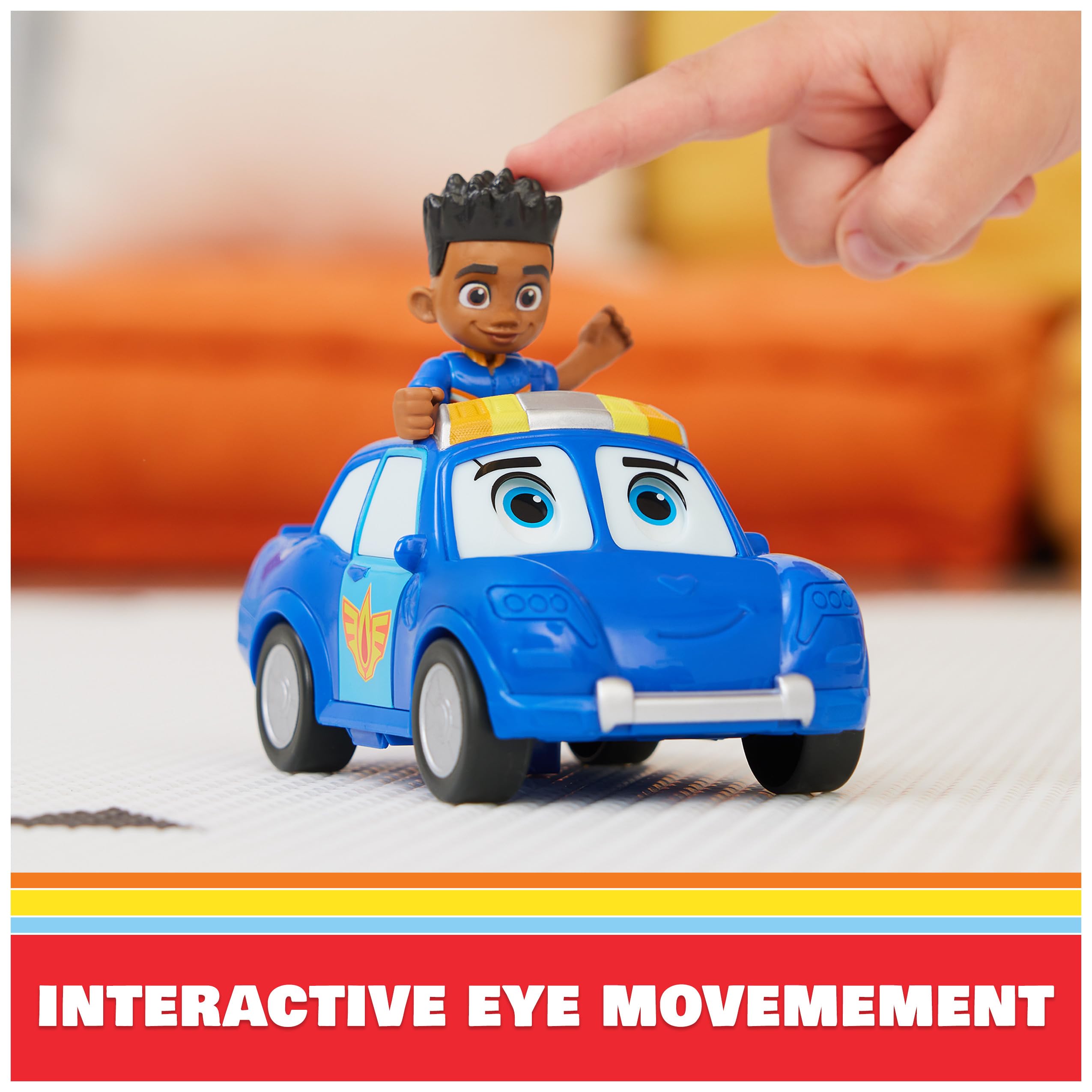 Disney Junior Firebuds, Jayden and Piston, Action Figure and Police Car Toy with Interactive Eye Movement, Kids Toys for Boys and Girls Ages 3 and up