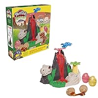Play-Doh Slime Dino Crew Lava Bones Island Volcano Playset with HydroGlitz Eggs and Mix-ins, Dinosaur Toy for Kids 4 Years and Up, Non-Toxic