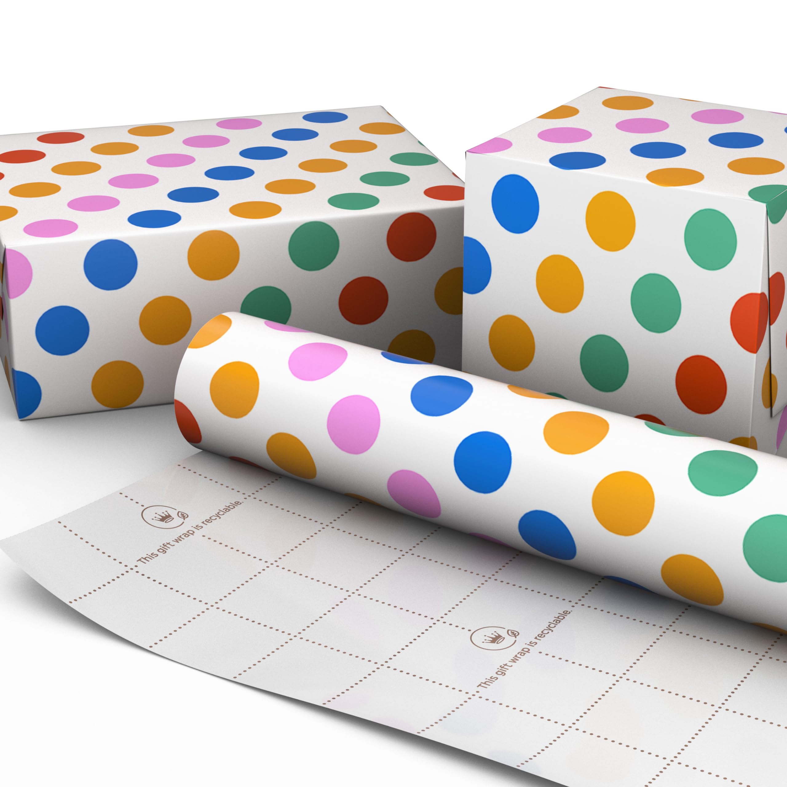 Hallmark Wrapping Paper with Cutlines on Reverse (1 Mini Roll: 17.5