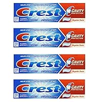 Crest Cavity Protection Fluoride Anticavity Toothpaste Regular Paste 0.85 oz Travel Size (Pack of 4)
