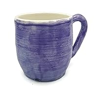 Purple Pottery Mug Handmade for Tea Drinker, or Coffee Lover, Unique Ceramics