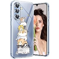 Compatible with Samsung Galaxy A15 5G Case Clear Slim Protective Cases Cat TPU A15 5G Back Cover Full Body Protector Animal Thin Phone Case for Samsung Galaxy A15 5G (cat)