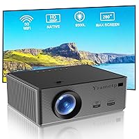 Native 1080P 5G WiFi Bluetooth Projector, 9500L Mini Projector Support 4K Android/iOS Sync Screen 280