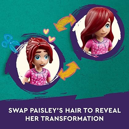 LEGO Friends Toy Hair Salon Building Toy - Hairdressing Set with Paisley & Olly Mini-Dolls, Creative Pretend Play Spa with Accessories, Fun for Boys, Girls and Kids Ages 6+, 41743