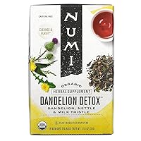 Numi, Herbal Tea Organic Dandelion Detox Bags, 16 Count