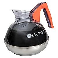 BUNN Easy Pour Commercial 12-Cup Coffee Decanter, Orange, 6101.0101