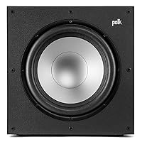 Polk Monitor XT12 Powered Sub - 12'' Dynamic Balanced Woofer & 100W Class A/B Amplifier, Black & Polk Monitor XT15 Pair of Bookshelf or Surround Speakers - Hi-Res Audio Certified, Black